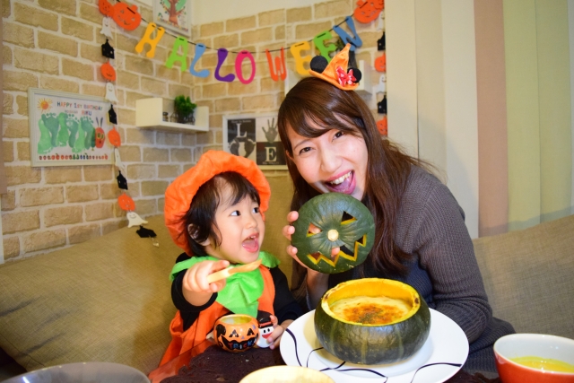 ハロウィン親子